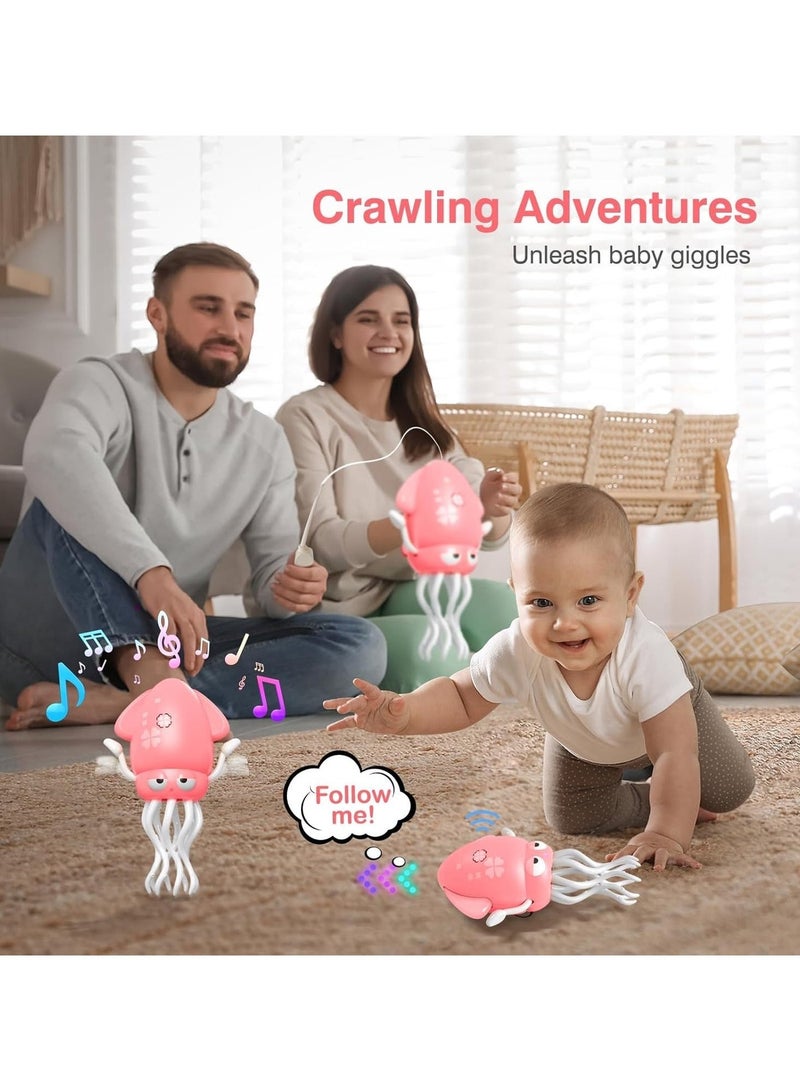 TOY GARDEN Dancing Octopus Toy for Kids, Electric Crawling Toys with LED Lights, Rechargeable Dancing Squid Music Gift for Boys and Girls Ages 3-6, Interactive Octopus Toy - Image 4