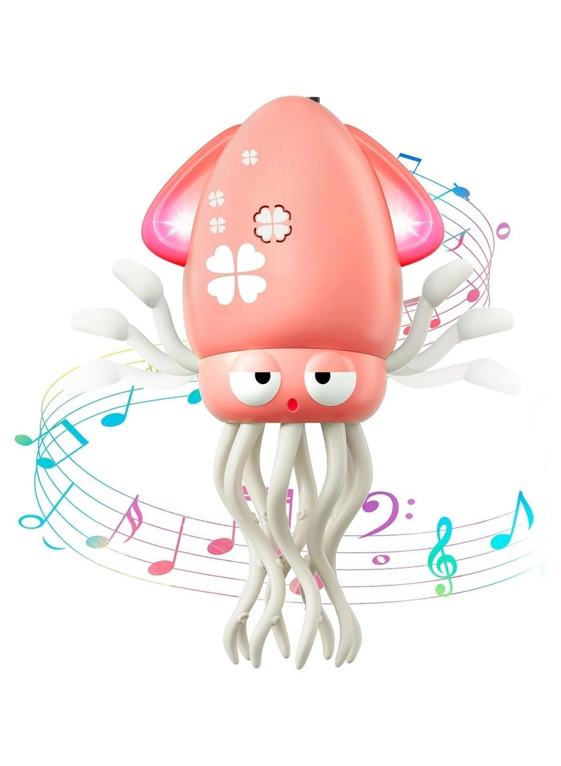 TOY GARDEN Dancing Octopus Toy for Kids, Electric Crawling Toys with LED Lights, Rechargeable Dancing Squid Music Gift for Boys and Girls Ages 3-6, Interactive Octopus Toy - Image 1