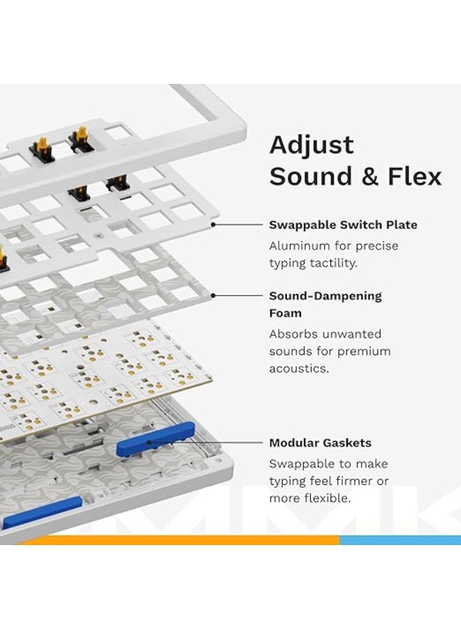 Glorious KEYBOARD GLORIOUS GMMK3 65% PREBUILT WIRED MECHANICAL WHITE GMMK3-65-PB-FOX-W-WHT-US - Image 3