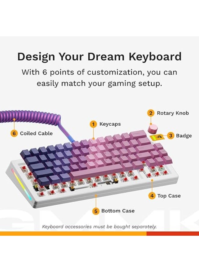 Glorious KEYBOARD GLORIOUS GMMK3 65% PREBUILT WIRED MECHANICAL WHITE GMMK3-65-PB-FOX-W-WHT-US - Image 5