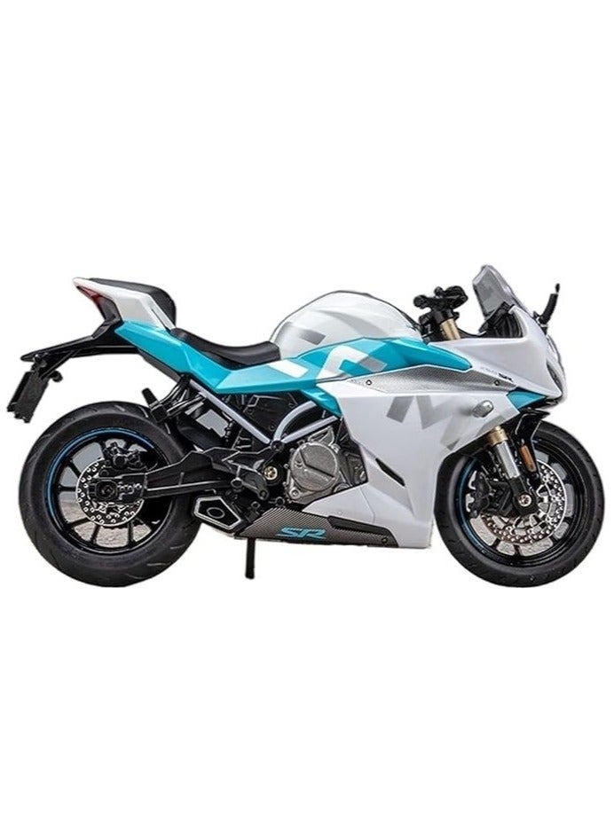 1/12 scale motorcycle model from Next Store - realistic design with fine details, moving parts, perfect for assembly, decoration, and play (white) - Image 4