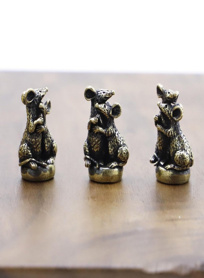 RillyRellow Hinge Head Mouse Couple, Hinge Decorative Topper, Miniature Magnetic Figurine Door Decor, Whimsical Quirky Home Decor, Animal Lover Gift, Cute Mouse Couple Decor (3 per Set) - Image 1