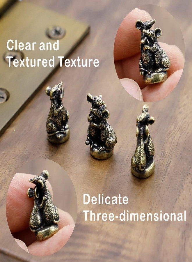 RillyRellow Hinge Head Mouse Couple, Hinge Decorative Topper, Miniature Magnetic Figurine Door Decor, Whimsical Quirky Home Decor, Animal Lover Gift, Cute Mouse Couple Decor (3 per Set) - Image 3