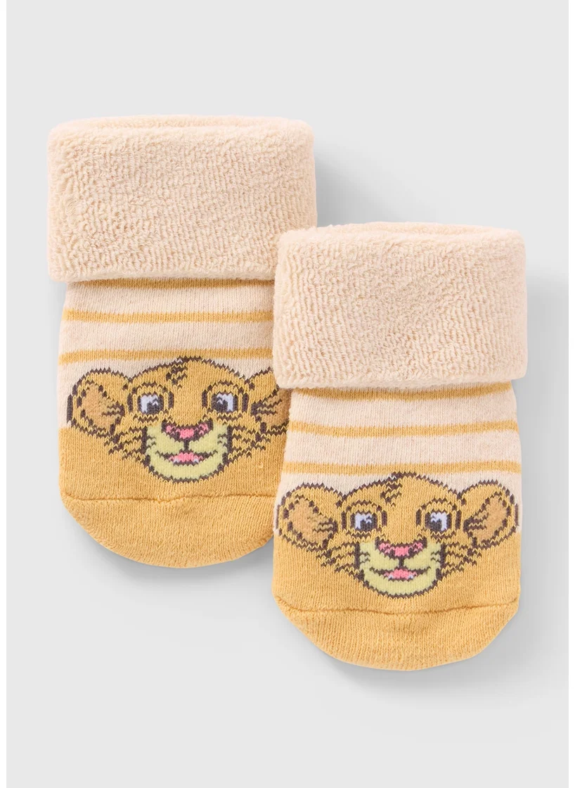 Matalan Disney Baby Yellow Lion King Socks