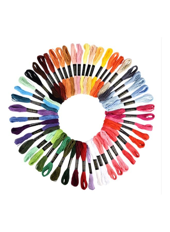 Beauenty 50-Colours Thread Hoops Diy Sewing Kit Red/Yellow/Green - Image 1