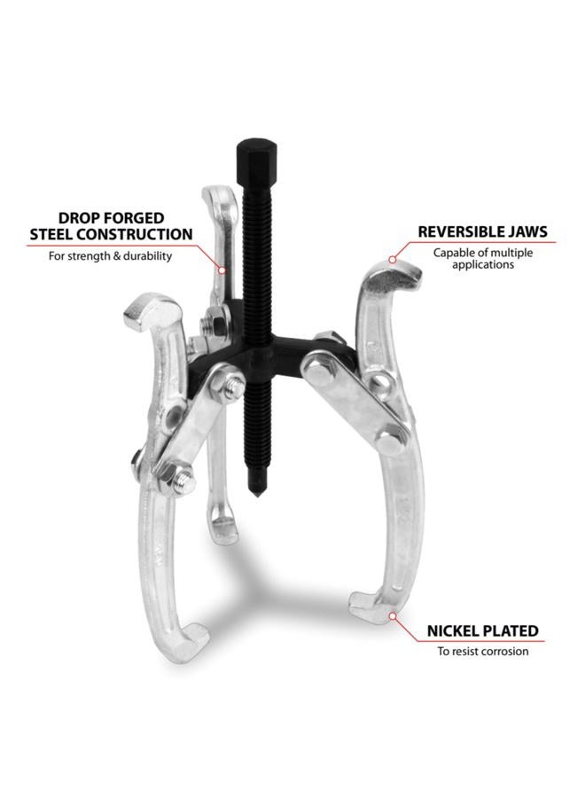 Performance Tool W137P 6" 3-Jaw Gear Puller with Reversible Design for Vehicle Maintenance and Repair, Drop-Forged Steel, Chrome Plating - Image 2