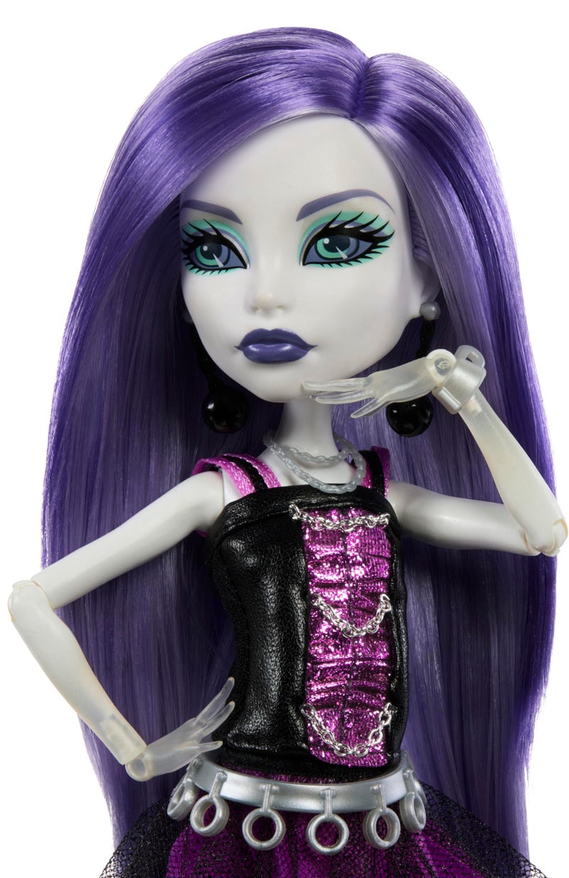 Monster High Booriginal Creeproduction Doll, Spectra Vondergeist Collectible Reproduction with Doll Stand, Diary & Pet Ferret Rhuen - Image 3