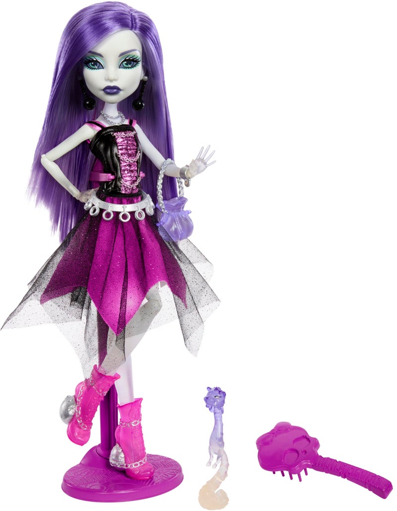 Monster High Booriginal Creeproduction Doll, Spectra Vondergeist Collectible Reproduction with Doll Stand, Diary & Pet Ferret Rhuen - Image 1