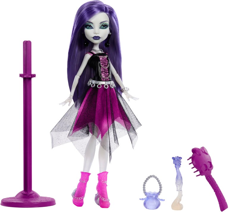Monster High Booriginal Creeproduction Doll, Spectra Vondergeist Collectible Reproduction with Doll Stand, Diary & Pet Ferret Rhuen - Image 5