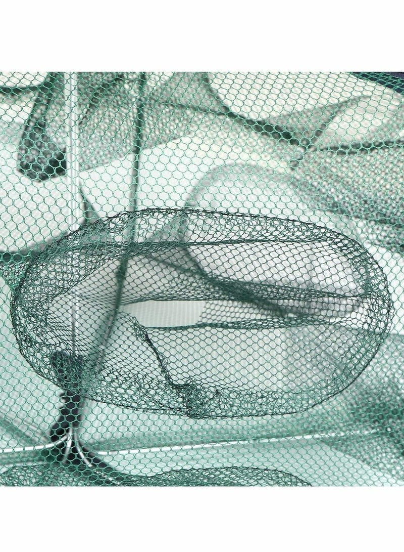 Y&D Holes Automatic Fishing Net Shrimp Cage Nylon Foldable Crab Fish Trap Cast Retractable Large Zipper Trap(12 Holes) - Image 5