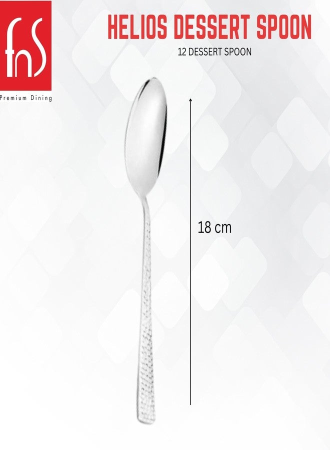 FNS Montavo Helios Dessert Spoon 12 Pcs Set | Ideal for Home, Restaurant and Kitchen |Elegant Design - Image 3