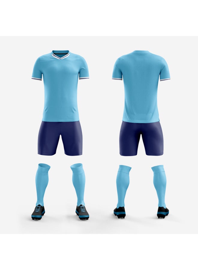Light Blue Short Sleeve Football Jersey - Image 1
