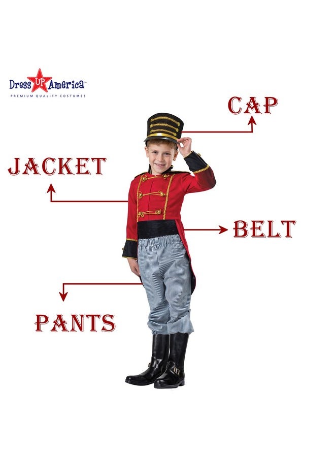Dress Up America - Circus Ringmaster Costume For Boys Nutcracker Toy Soldier Costume For Kids Greatest Showman Costume Set - Image 1