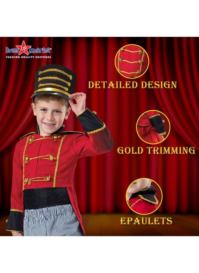 Dress Up America - Circus Ringmaster Costume For Boys Nutcracker Toy Soldier Costume For Kids Greatest Showman Costume Set - Image 1