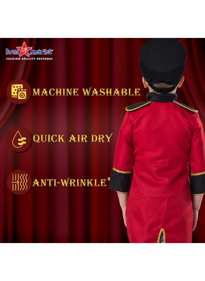 Dress Up America - Circus Ringmaster Costume For Boys Nutcracker Toy Soldier Costume For Kids Greatest Showman Costume Set - Image 1