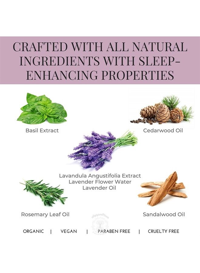 Doppeltree All Natural Pillow Spray for Sleep - Aromatherapy Lavender Mist for Acne and Linen Fabric Refresher with Essential Oil - Natural Sleep Aid 