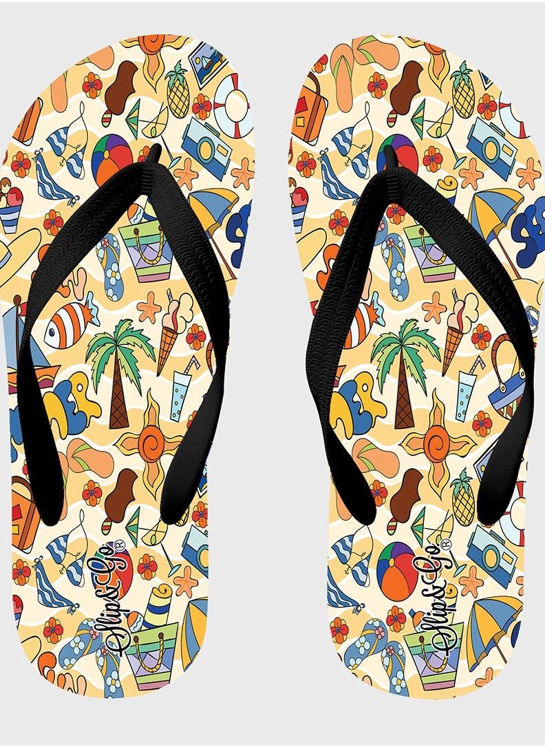 Slip&Go Medical Slippers For Men, Printed In Multi Colors  - Image 1