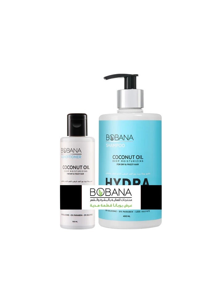 بوبانا شامبو وبلسم بزيت جوز الهند من بوبانا – شامبو ٤٠٠ مل + بلسم ١٠٠ مل