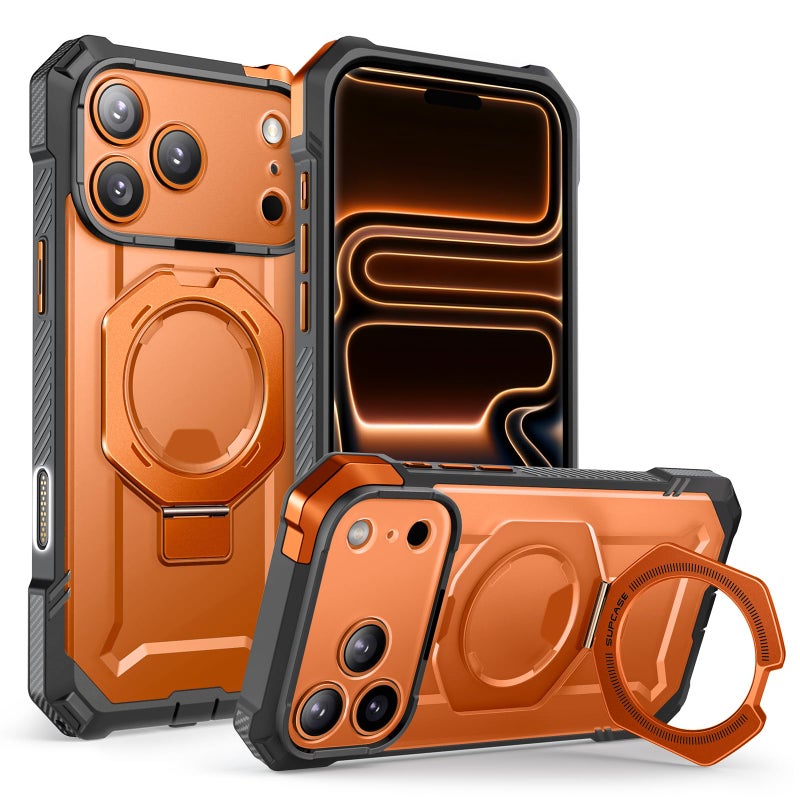 SUPCASE for iPhone 17 Pro Case with Kickstand Unicorn Beetle Grip Camera Control Cover Compatible with MagSafe MilitaryGrade Drop Protection Heavy Duty Magnetic Phone Case Coral - Image 2