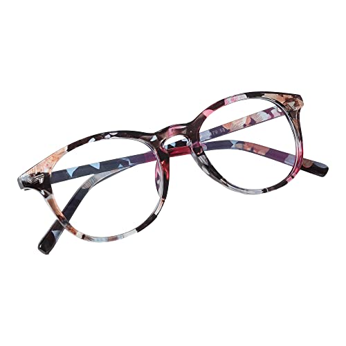 Dervin Oval Blue Cut Computer Glasses for Eye Protection | Anti Glare, Blue Light Filter Glasses & Zero Power | UV Protection Specs for Men & Women | Blue Cut Lenses (Multicolor) - Image 1