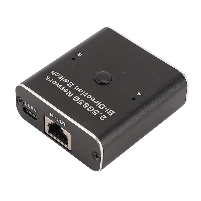High Speed 2 5G Network Bidirectional Switch Two Way Port RJ45 Compact Aluminum Design - Image 4