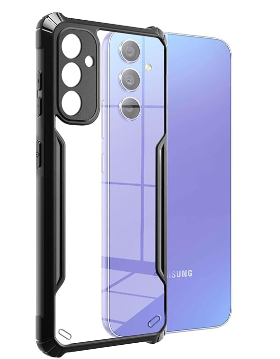 Spazy Case® Samsung Galaxy M35 5G Back Cover | Transparent Crystal Clear Hard PC Back Case with TPU Bumper, Drop Protection Case Cover for Samsung Galaxy M35 5G - Image 1