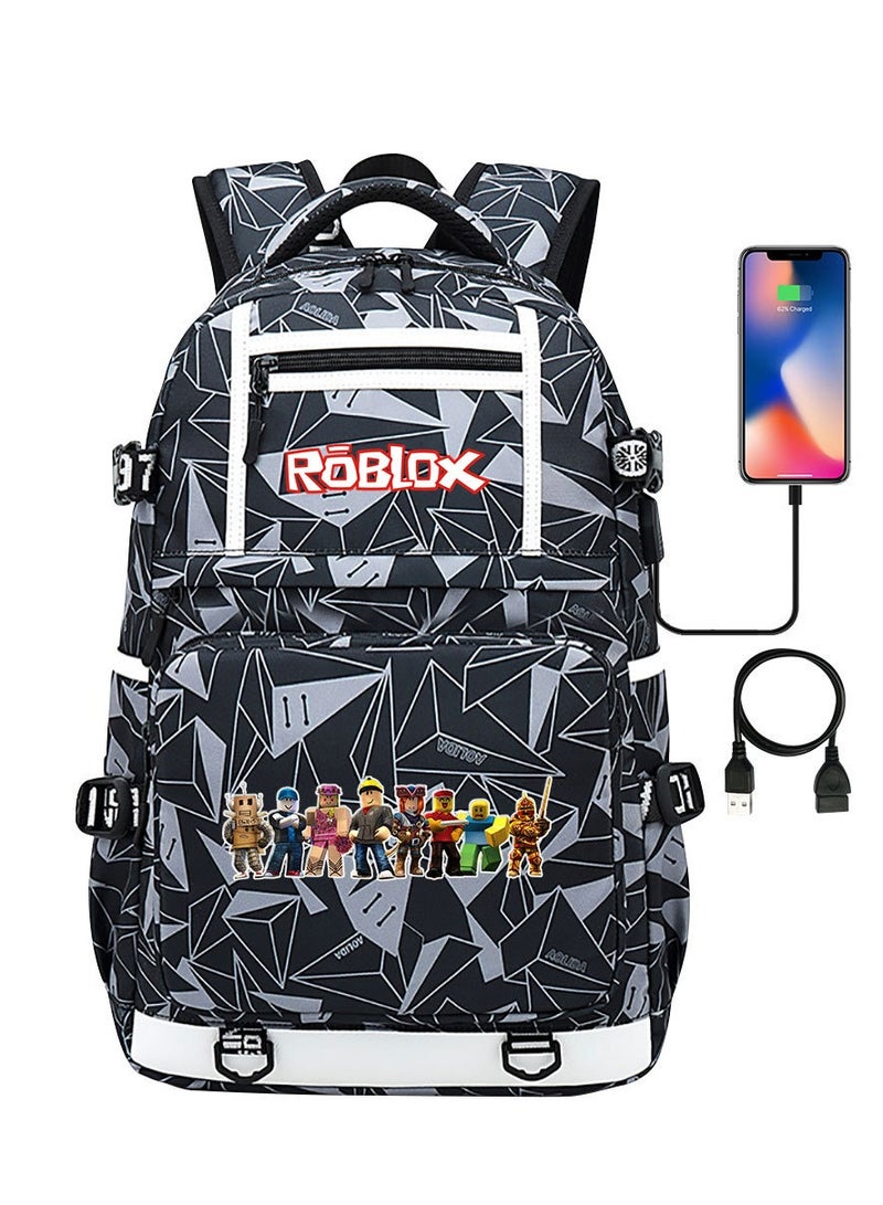 روبلوكس أكتاف مطبوعة للشباب ذات سعة كبيرة للرجال والنساء