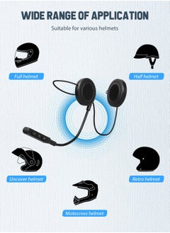 Excefore Motorbike Helmet Bluetooth 5.0 Headset with Stereo Sound Quality Waterproof Motorcycle Helmet Speaker for Riding, Skiing Sport Outdoor  - Image 5
