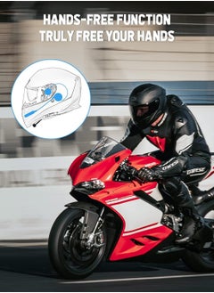 Excefore Motorbike Helmet Bluetooth 5.0 Headset with Stereo Sound Quality Waterproof Motorcycle Helmet Speaker for Riding, Skiing Sport Outdoor  - Image 2