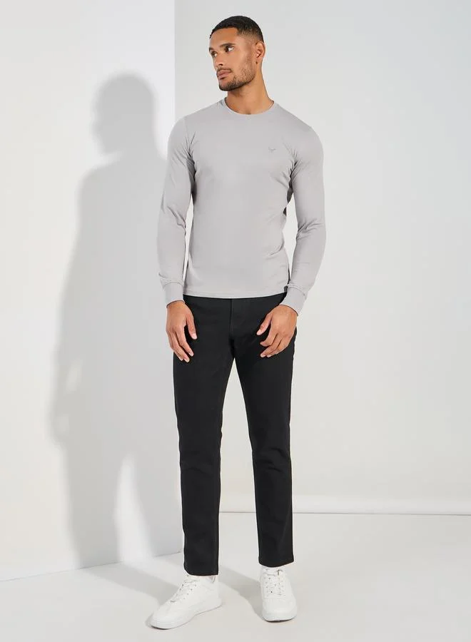 فورت كولينز Logo Detail Long Sleeves T-Shirt by Styli