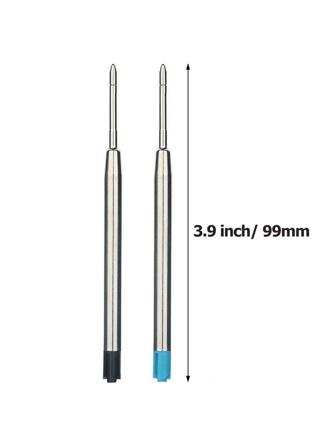 ONWON 30 Pieces Replaceable Ballpoint Pen Refills 1.0Mm Medium Point Metal Refill Smooth Writing Ball Point Pen Refills Black & Blue Ink - Image 2