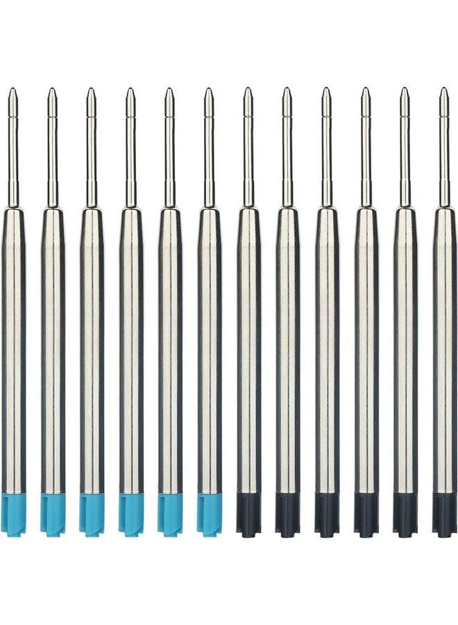 ONWON 30 Pieces Replaceable Ballpoint Pen Refills 1.0Mm Medium Point Metal Refill Smooth Writing Ball Point Pen Refills Black & Blue Ink - Image 1