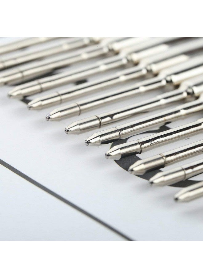 ONWON 30 Pieces Replaceable Ballpoint Pen Refills 1.0Mm Medium Point Metal Refill Smooth Writing Ball Point Pen Refills Black & Blue Ink - Image 4