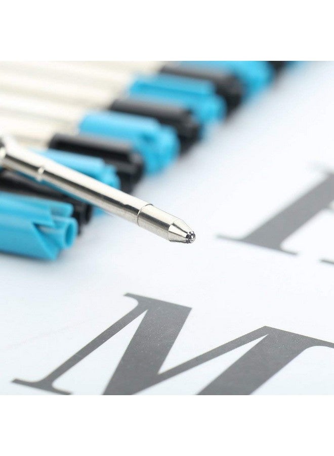 ONWON 30 Pieces Replaceable Ballpoint Pen Refills 1.0Mm Medium Point Metal Refill Smooth Writing Ball Point Pen Refills Black & Blue Ink - Image 5