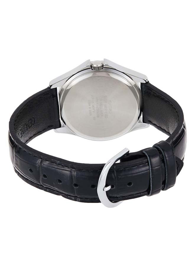 CASIO Men Leather Analog Quartz Watch MTP-1183E-7B - 36 mm - Black - Image 4