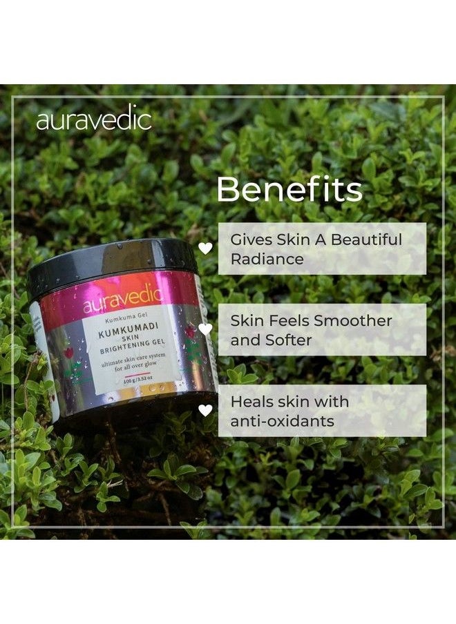 Auravedic Kumkumadi Skin Brightening Gel With Kumkumadi Face Oil For Glowing Skin Kumkumadi Gel For Pigmentation Dark Spots With Kumkumadi Tailam For Face Women Men 100Gm  - Image 4