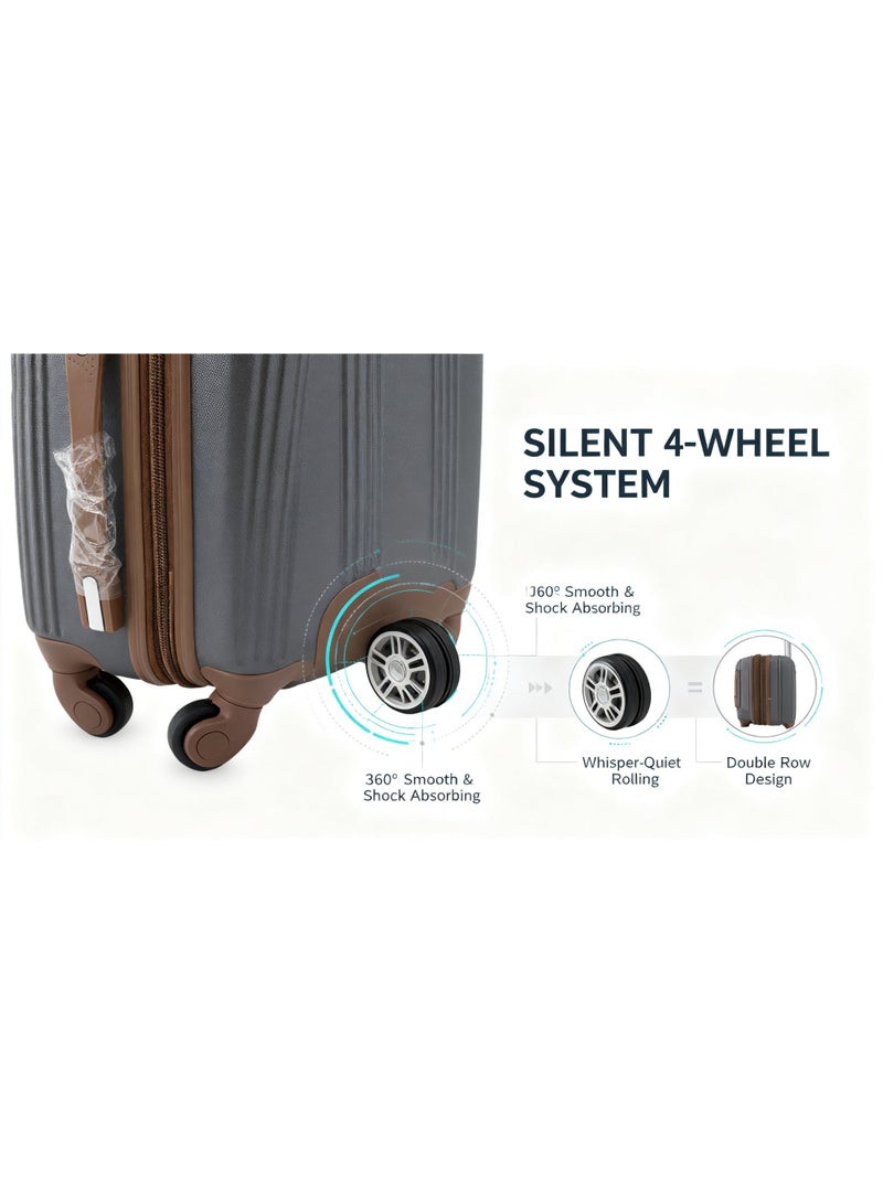 Prosperity 【Ultimate Family Set】Prosperity 5-Piece Luggage Set, Silent 4-Wheels, PC+ABS Hardshell, TSA Lock, 14/20/24/28/32 Inch, Suitcase Set - Image 5