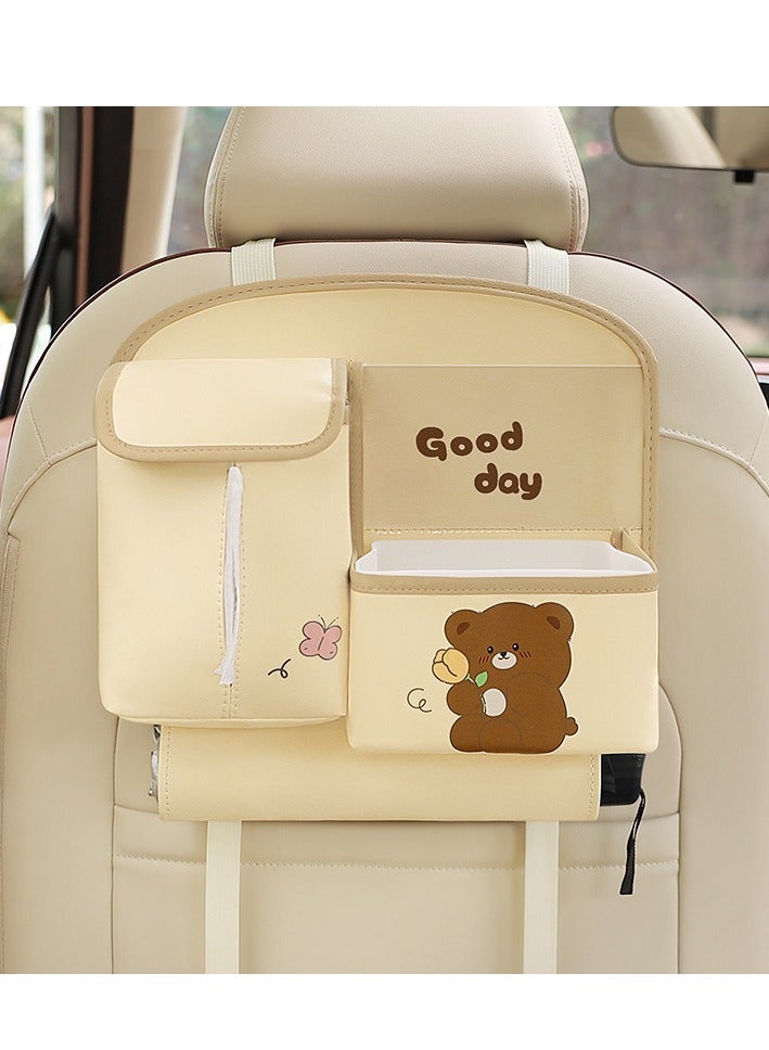 general Car Storage Bag with Trash Bin, Multipurpose Kids’ Cartoon Backseat Organizer, and Paper Towel Holder - Image 1