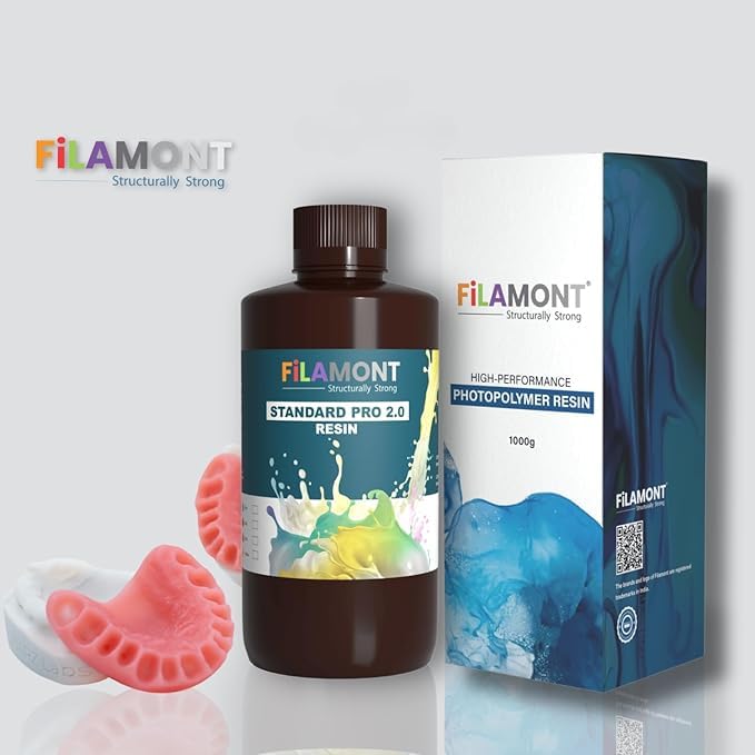 Protomont TECHNOLOGIES FiLAMONT Standard Pro 2.0 3D Printer Resin – Pink, 1kg | High Precision, Durable UV-Curing Photopolymer for SLA, DLP, LCD 405nm Printers | Ideal for Prototyping & Engineering Models - Image 2