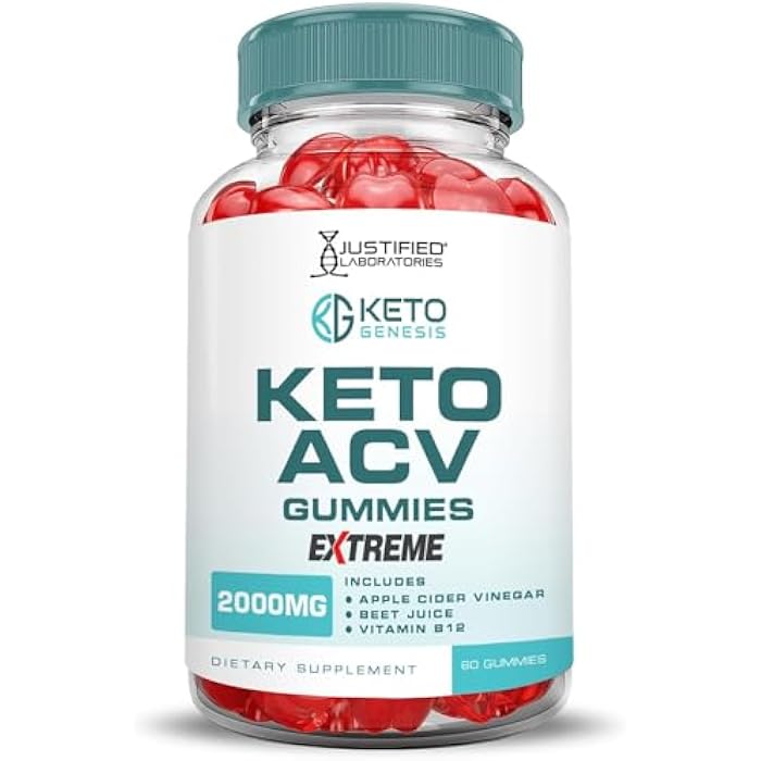 Justified Laboratories Keto Genesis Keto ACV Gummies Extreme 2000MG Keto Genesis Keto Gummies Advanced Formula Apple Cider Vinegar with Pomegranate Beet Juice Powder B12 Vegan Non GMO 60 Gummys - Image 4