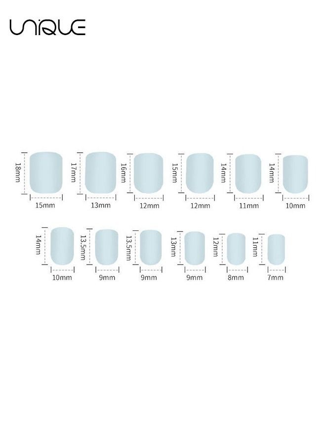Unique 24 Pcs Fake Nails, Press Nails, French Fake Nails,The Wizard of Oz Fake Nails -Green Butterfly Manicure - Fake Nail Patch  - Image 5