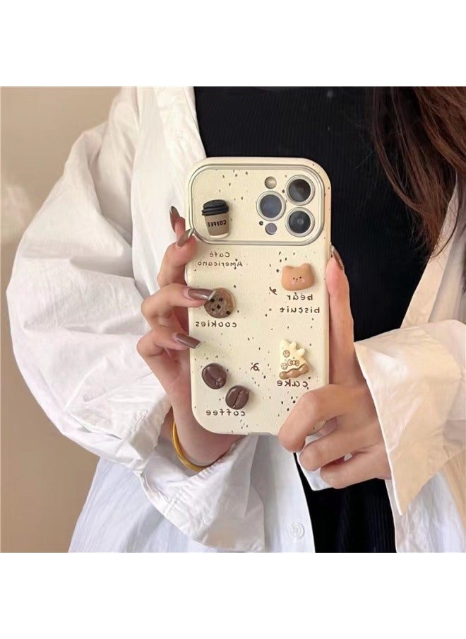 Generic - Splash Ink Three-dimensional Coffee Bear For 16ProMax For Iphone15 For Iphone 14 Mobile Phone Case 13 Hand Rope 11-Color:Windows Leather-splash Ink Three-dimensional Coffee Bear Bear Bear Hand Rope Diagonal Rope Han-Applicable Model:For Huawei Mate60 - Image 1