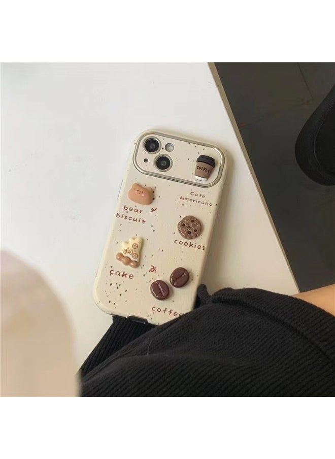 Generic - Splash Ink Three-dimensional Coffee Bear For 16ProMax For Iphone15 For Iphone 14 Mobile Phone Case 13 Hand Rope 11-Color:Windows Leather-splash Ink Three-dimensional Coffee Bear Bear Bear Hand Rope Diagonal Rope Han-Applicable Model:For Huawei Mate60 - Image 1