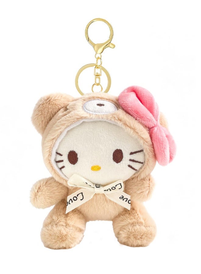 Sanrio Cute Kawaii Plush Keychain for Women Girls, Lovely Sanrio Keychain Decorative Accessories, Purse Bag Backpack Charm - Image 1