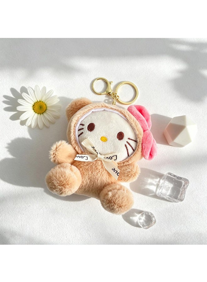 Sanrio Cute Kawaii Plush Keychain for Women Girls, Lovely Sanrio Keychain Decorative Accessories, Purse Bag Backpack Charm - Image 4