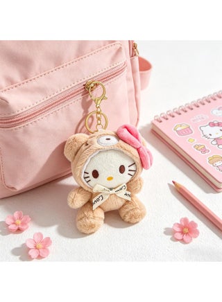 Cute Kawaii Plush Keychain for Women Girls, Lovely Sanrio Keychain Decorative Accessories, Purse Bag Backpack Charm - view 5
