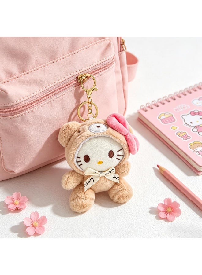 Sanrio Cute Kawaii Plush Keychain for Women Girls, Lovely Sanrio Keychain Decorative Accessories, Purse Bag Backpack Charm - Image 5