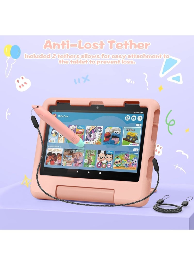 Barakah Kids Stylus Pens for Touch Screens, Anti Rolling Tablet Stylus with Tethers Compatible with iPad Android and All Touch Devices, 2 Pack Durable Lightweight Drawing Writing Tool for Children Students - Image 3