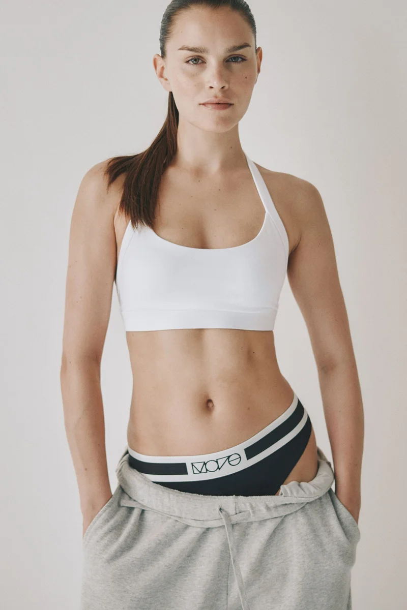 H&M  Light Support Halterneck sports bra with SoftMove™ for Women | Best Price UAE