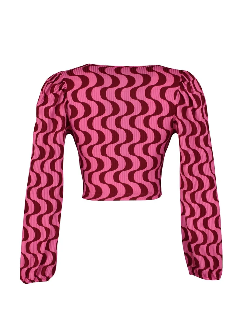 trendyol V-Neck Knitted Crop Top